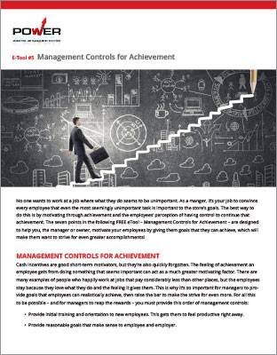 E-Tool 5: Management Controls for Achievement