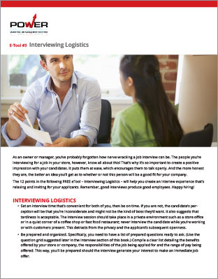 E-Tool 3: Interviewing Logistics