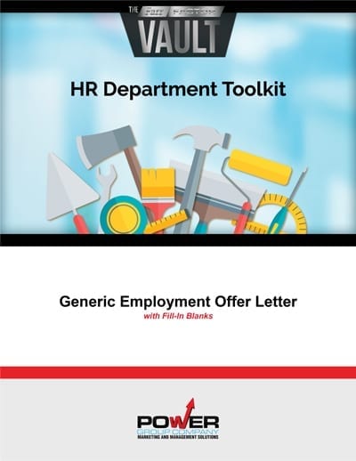 Generic Employment Offer Letter with Fill-In Blanks
