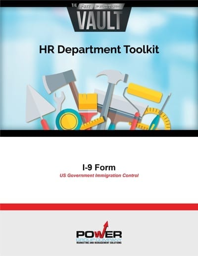 US Government Immigration Control I-9 Form