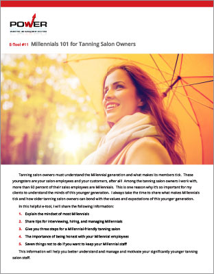 eTool 11: Millennials 101 for Tanning Salon Owners